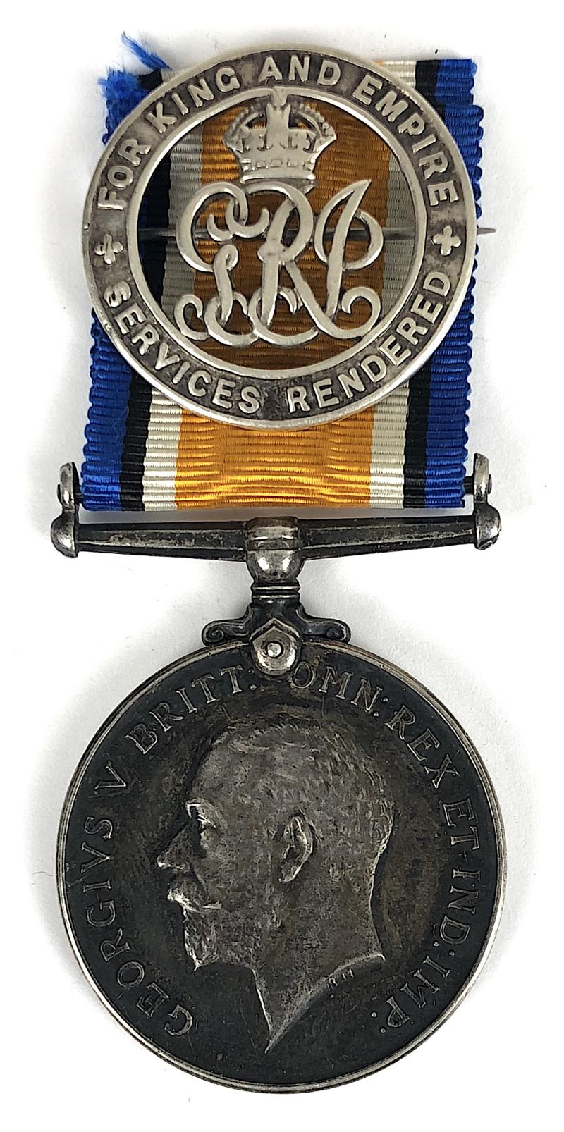 WW1 Highland Light Infantry British War Medal and Silver War Badge