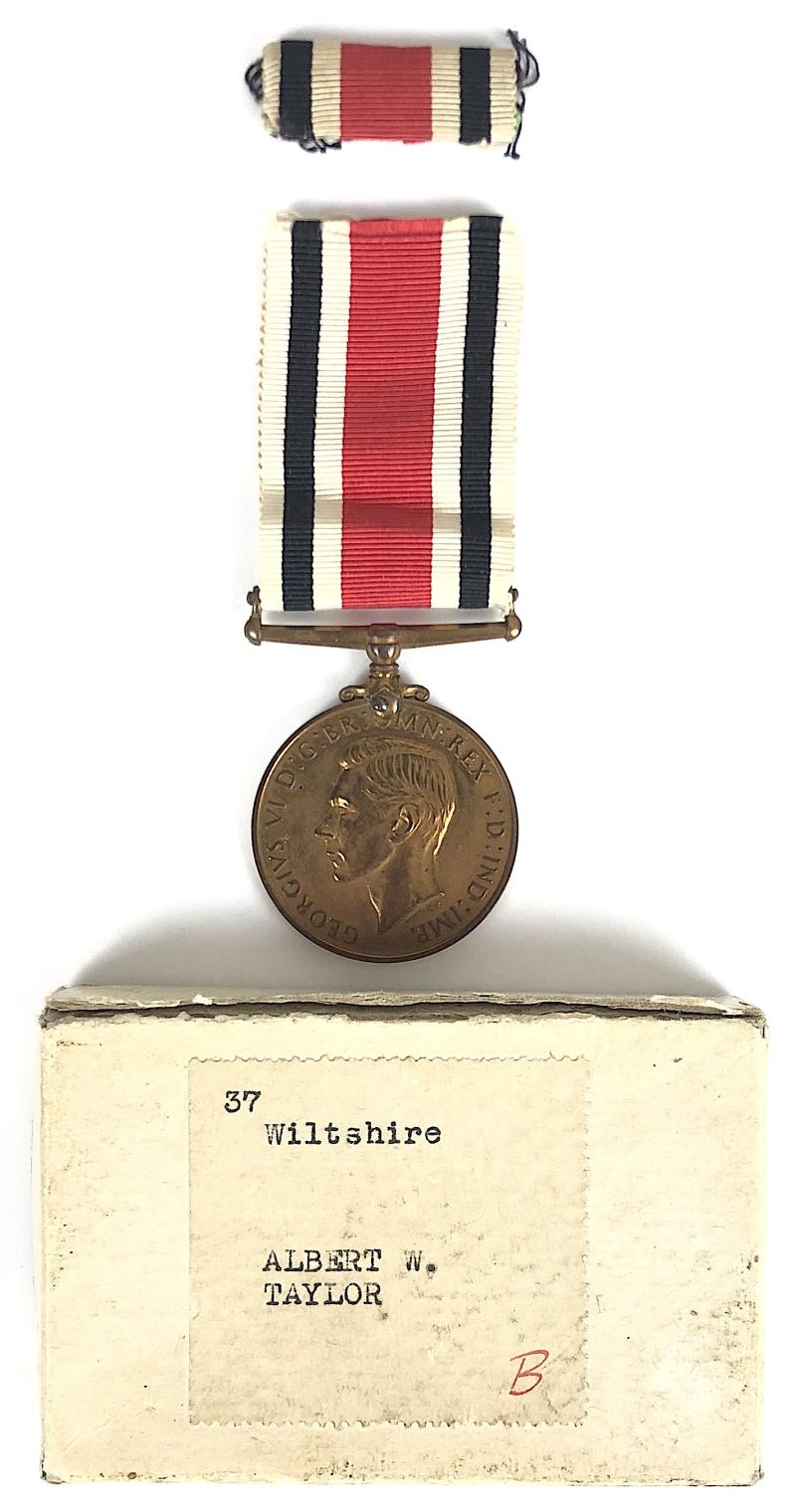 King George VI Special Constabulary long service medal Wiltshire
