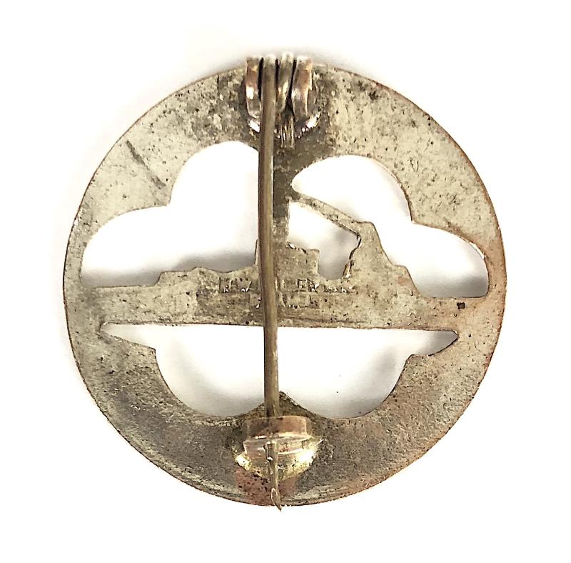 WW2 OUR NAVY patriotic battleship naval badge by H.W.Miller
