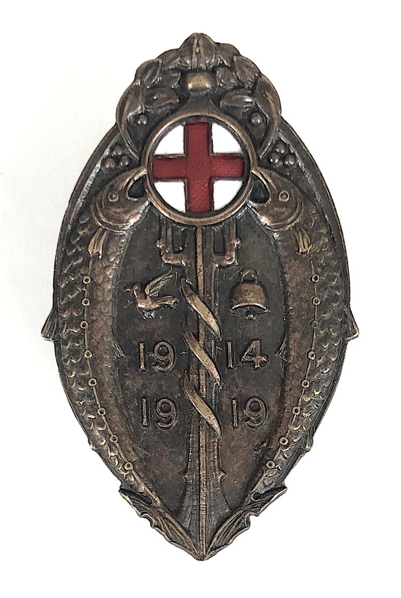 WW1 Red Cross 1914 - 1919 City of Glasgow tribute badge
