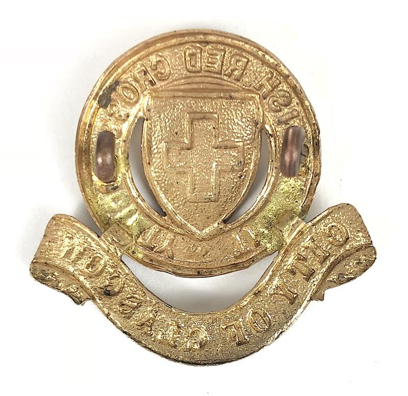 WW1 British Red Cross City of Glasgow Cap Badge