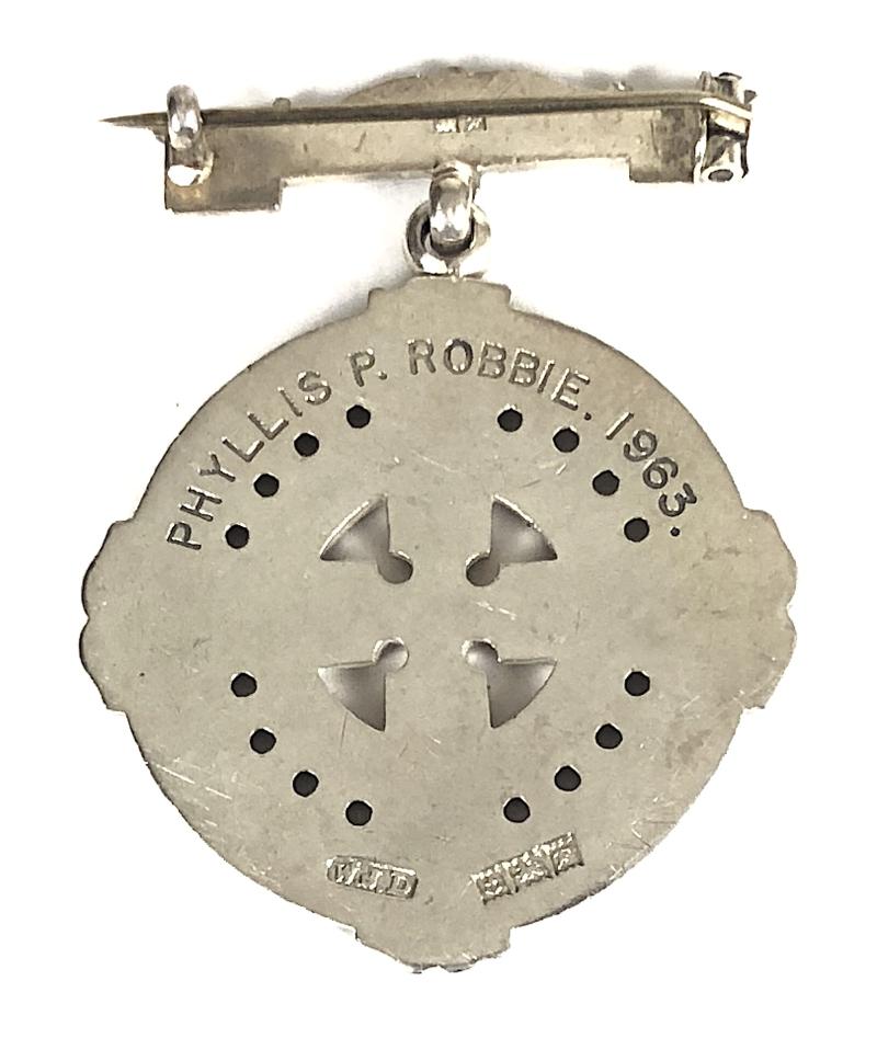 Dundee Royal Infirmary 1955 HM Silver nurses hospital named badge Scotland