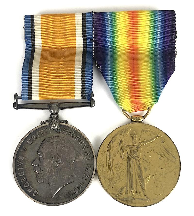 WW1 Royal Highlanders Black Watch Medal Pair Scottish Regiment