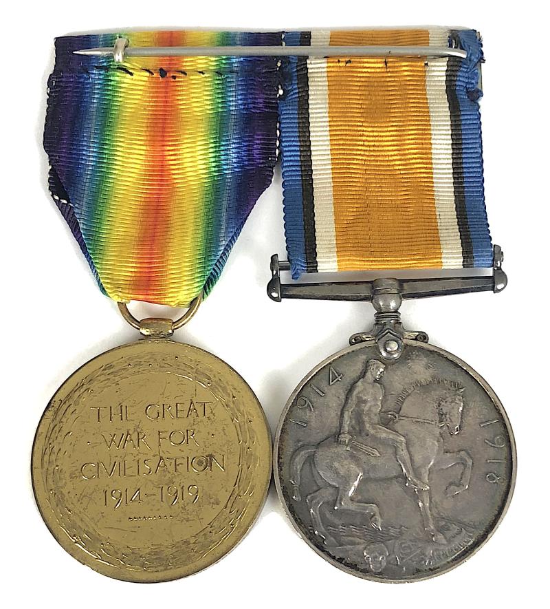 WW1 Royal Highlanders Black Watch Medal Pair Scottish Regiment