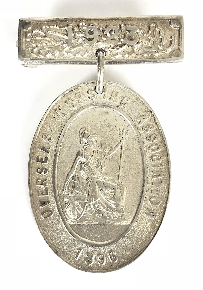 Overseas Nursing Association 1923 silver nurses hospital badge