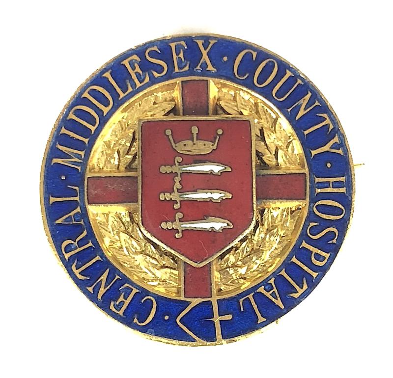 Central Middlesex County Hospital Gilt & Enamel Badge