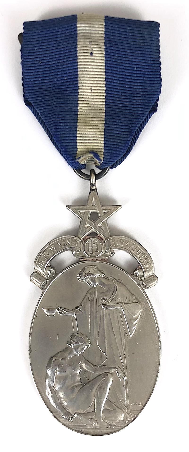 Royal Masonic Freemasons Hospital Hm 1934 Silver Jewel Badge