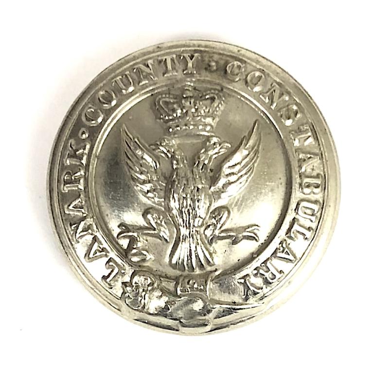 Lanark County Constabulary button Hebbert & Co London pre-1895