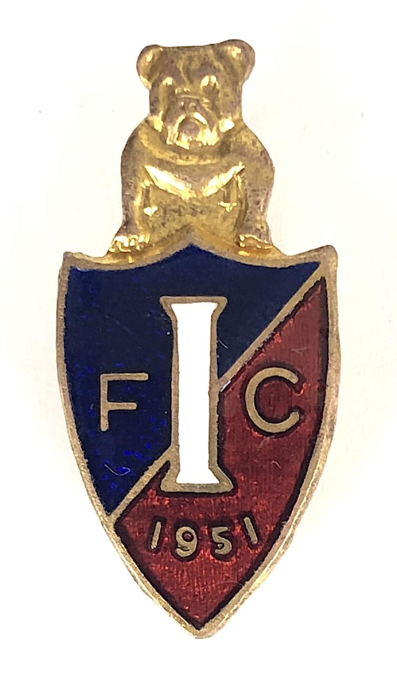 1951 Footscray Football Club Interstate Trip Badge Australia