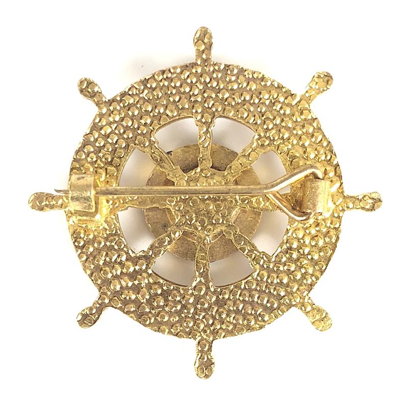 Spirit of London P&O shipping line ships wheel badge c.1972-74