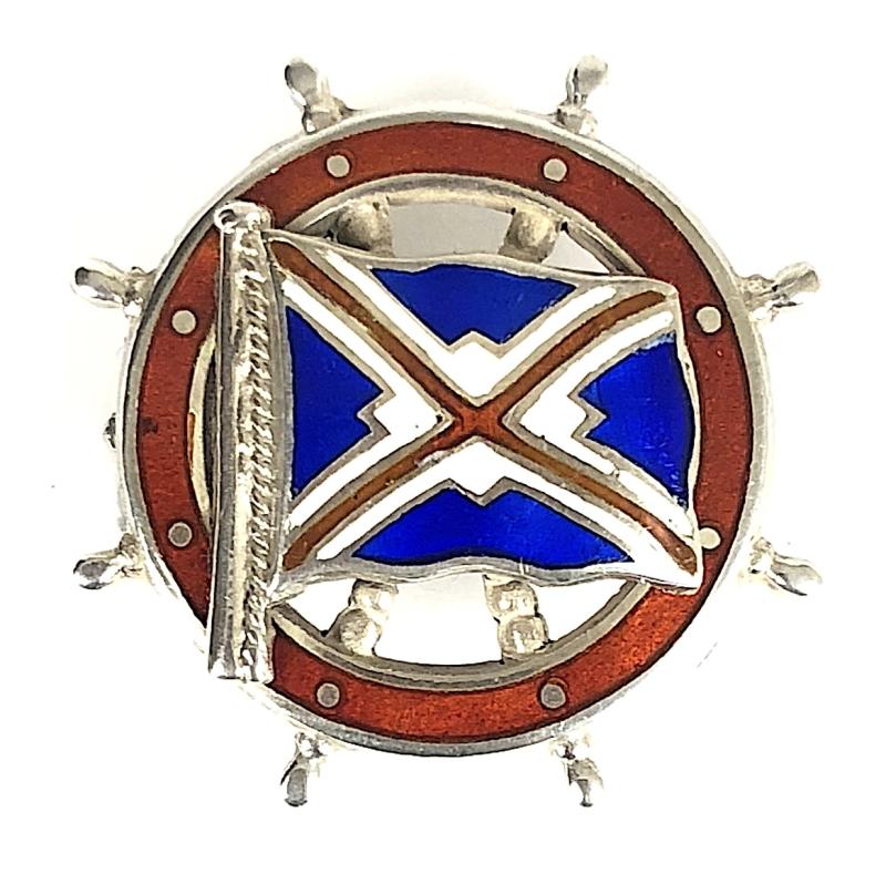 Union-Castle Mail Steamship Co 1912 silver ships wheel badge by Michael Emanuel Southampton