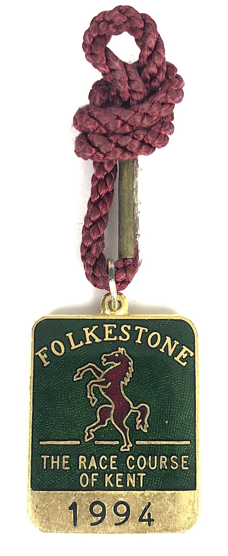 1994 Folkestone Racing Club Badge The Race Course of Kent