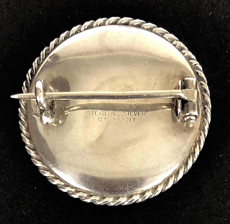 Empress of Scotland Canadian Pacific Railway shipping line silver ships picture badge