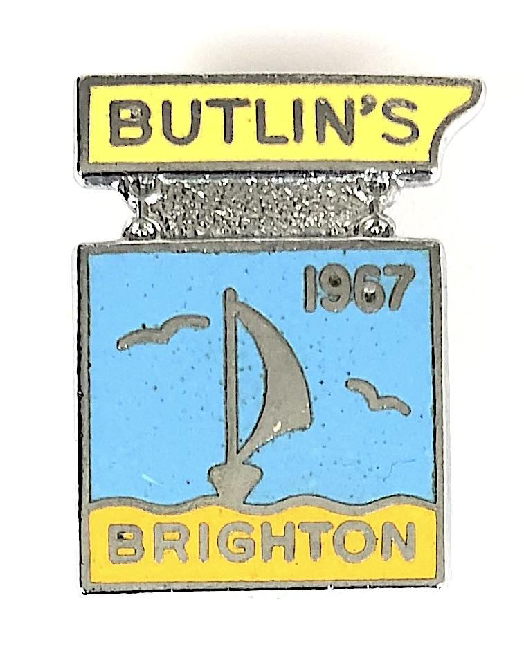 Butlins 1967 Brighton holiday camp sailing yacht badge