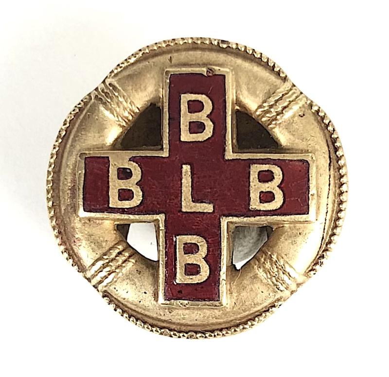 Boys Life Brigade BLB red cross badge c1899 to 1926