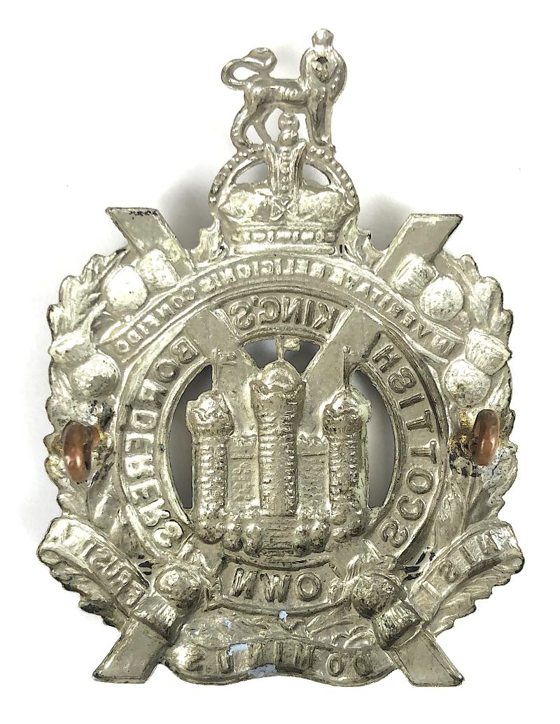 Kings Own Scottish Borderers KOSB Regimental cap badge c.1901 to 1952