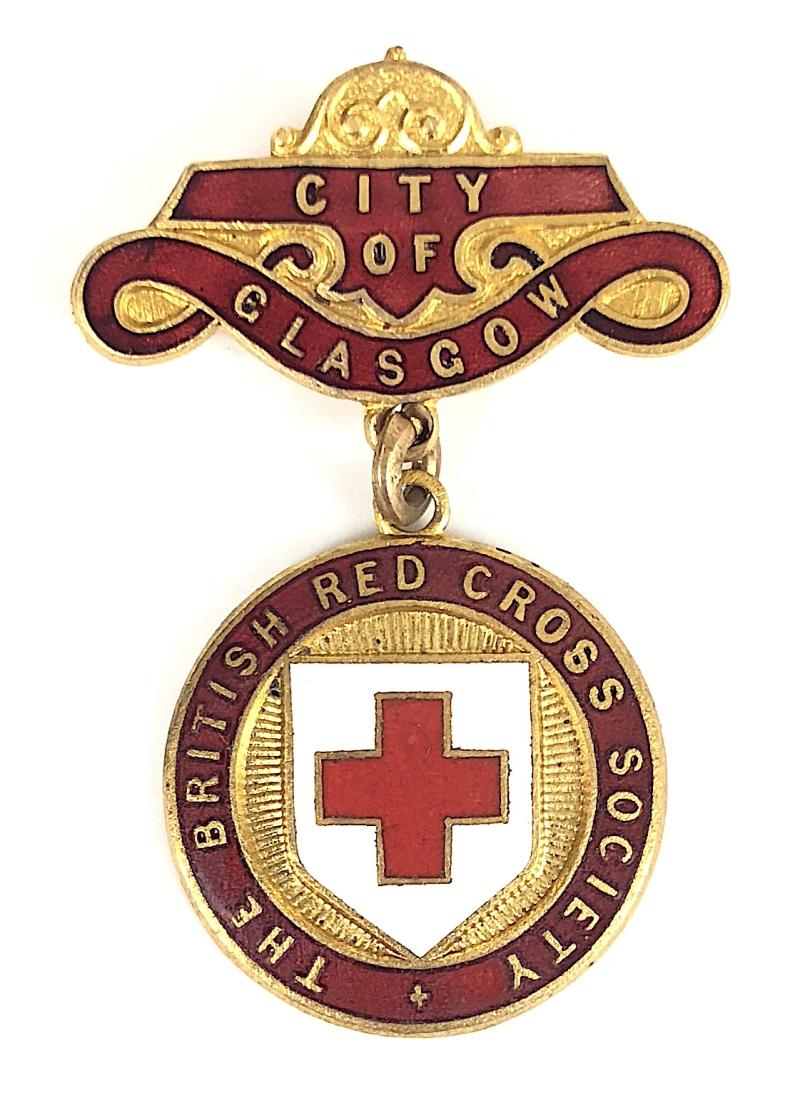 British Red Cross Society City of Glasgow Badge Scotland