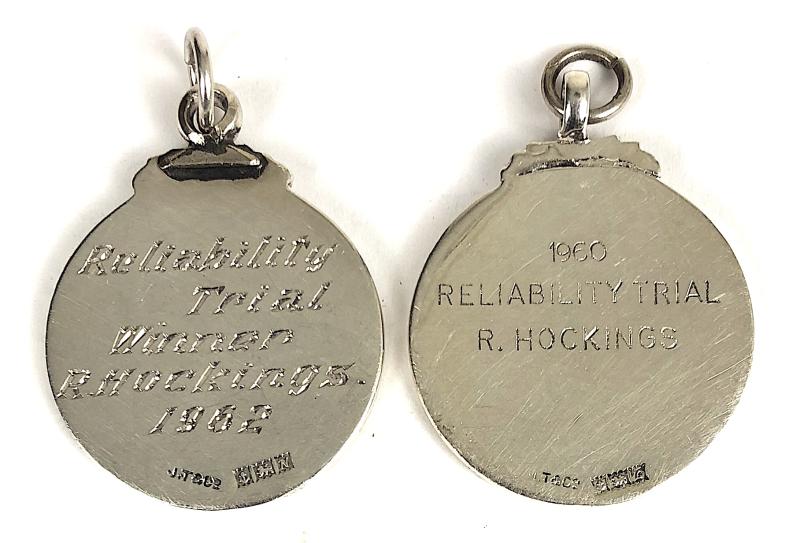Fleetwood Road Club 1960's Cycle Racing Reliability Trial Silver Medals R.Hockings