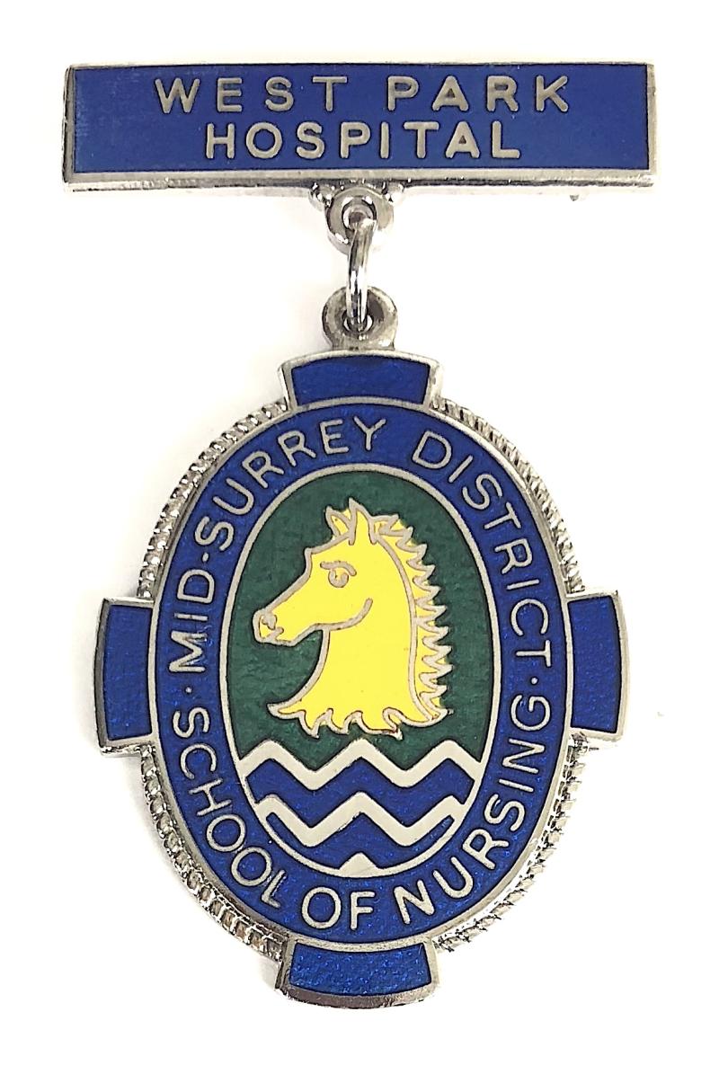 West Park Hospital Mid Surrey District School of Nursing Badge