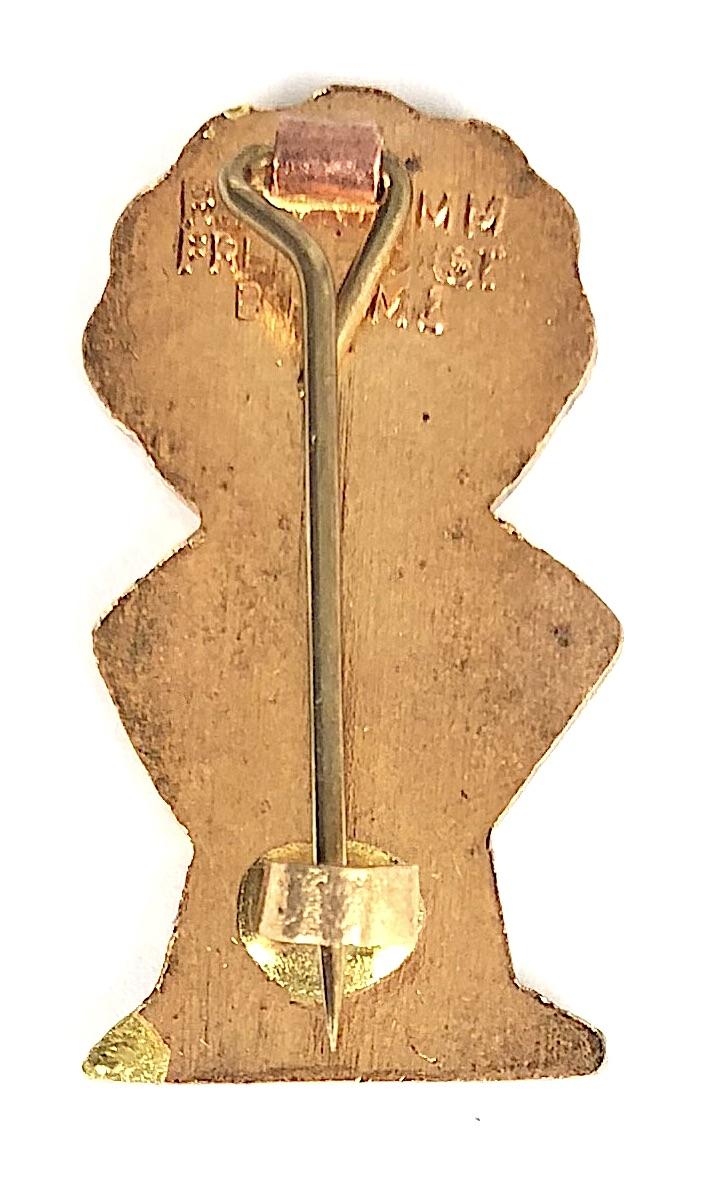 Robertsons 1970s Golly standard advertising badge R.E.V. Gomm