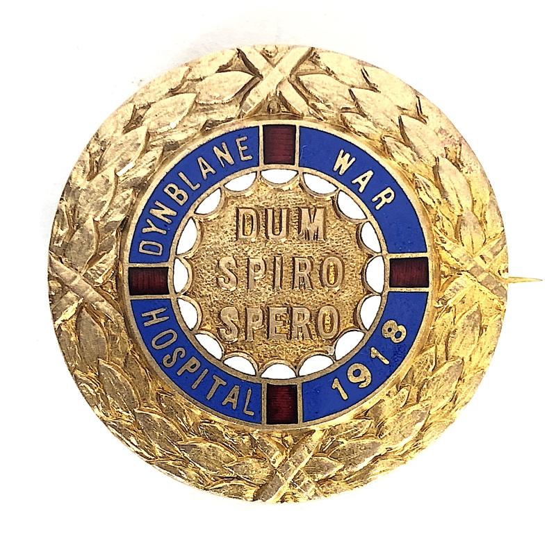 Dynblane War Hospital 1918 war service badge