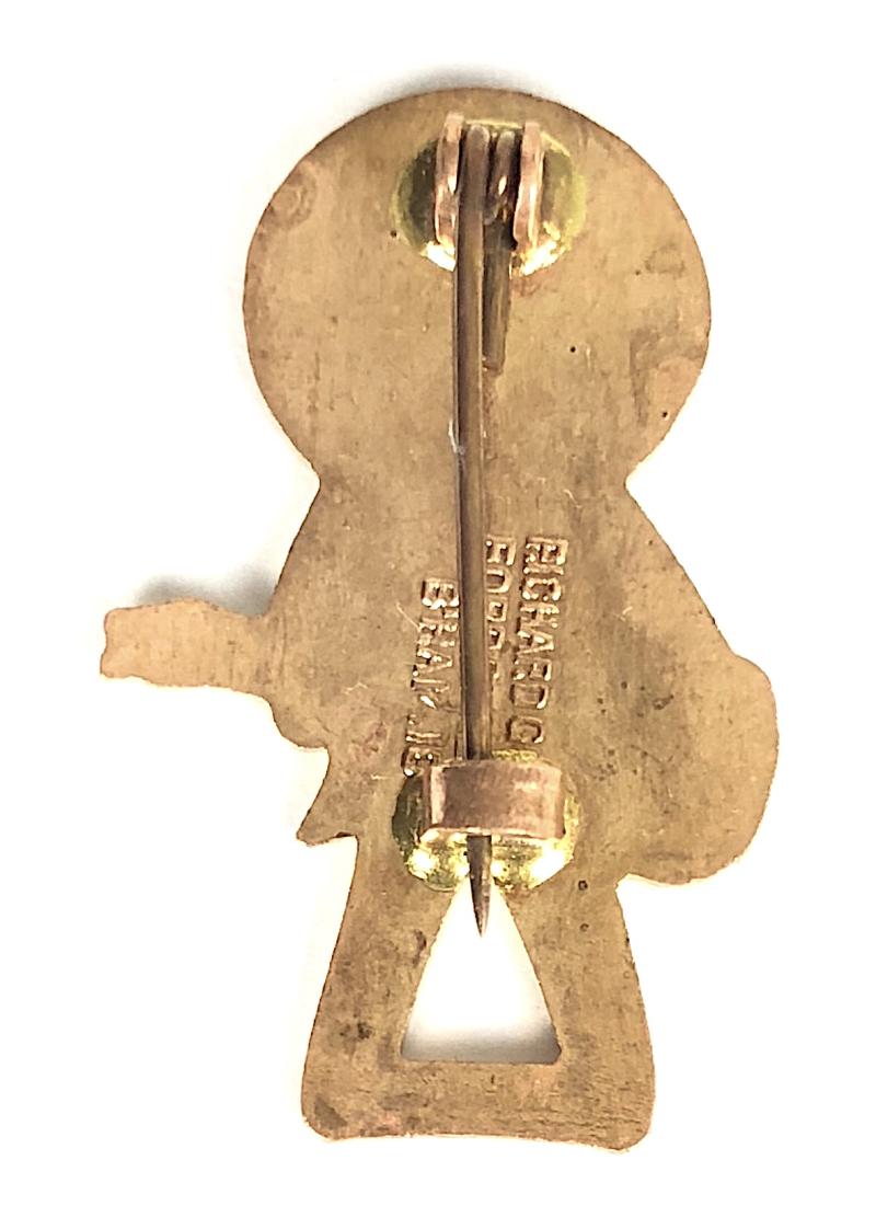 Robertsons Golly guitarist white waistcoat advertising badge Richard Gomm