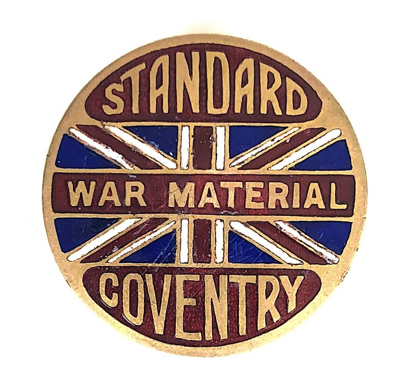 WW1 Standard Motor Company War Materials On War Service Badge