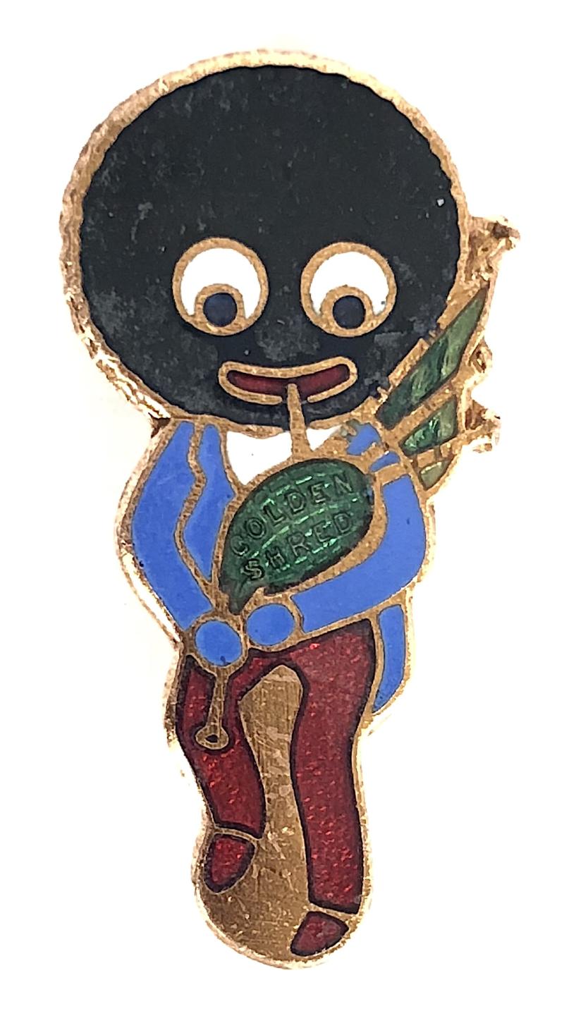 Robertsons Golly Bagpiper white waistcoat badge green bag and drones H.W.Miller