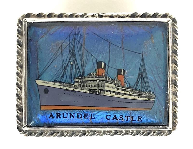 RMS Arundel Castle Union-Castle Shipping Line silver picture badge