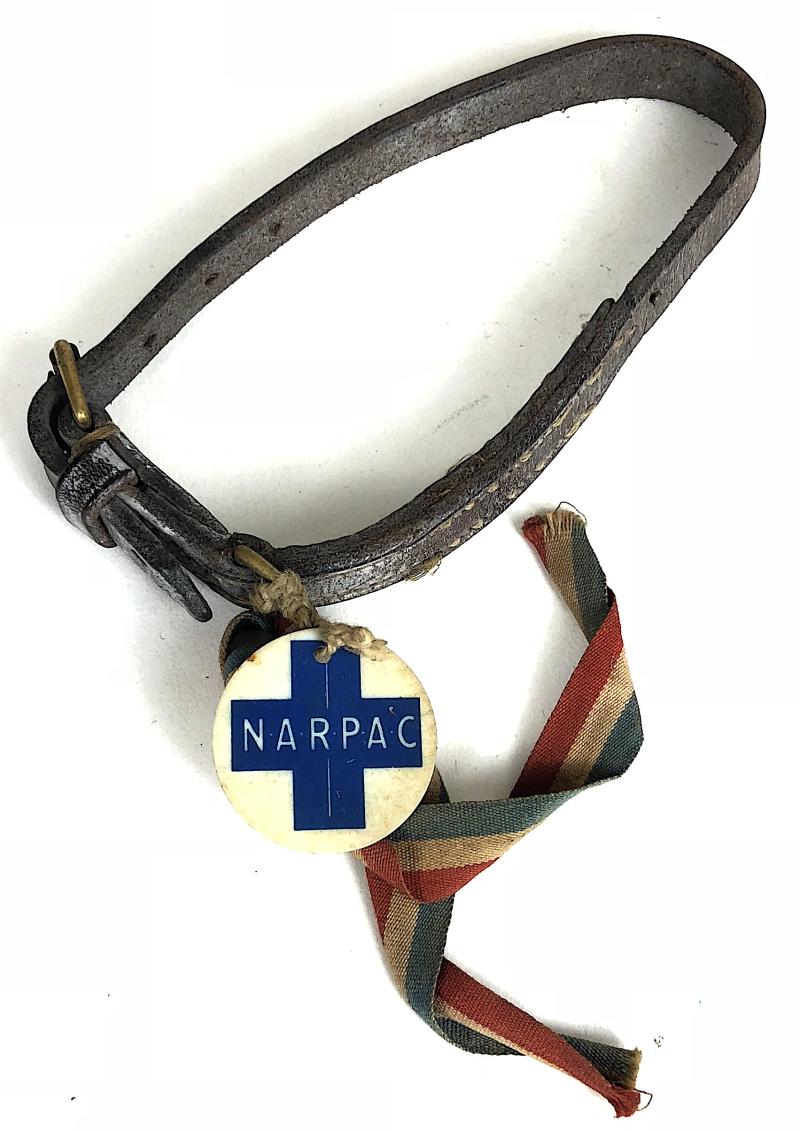 WW2 National Air Raid Precautions Animals Committee collar & identification disc badge