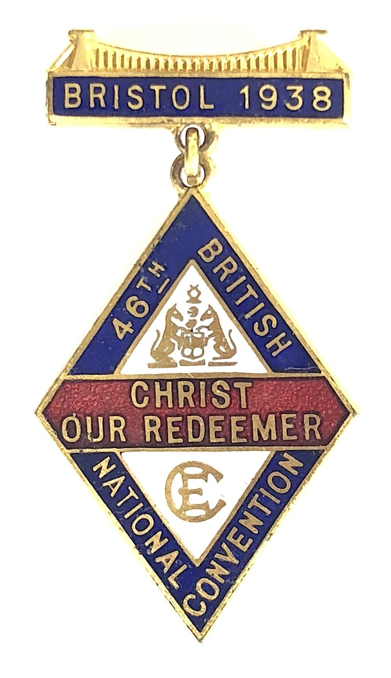 Christian Endeavour 46th British National Convention Bristol 1938 badge