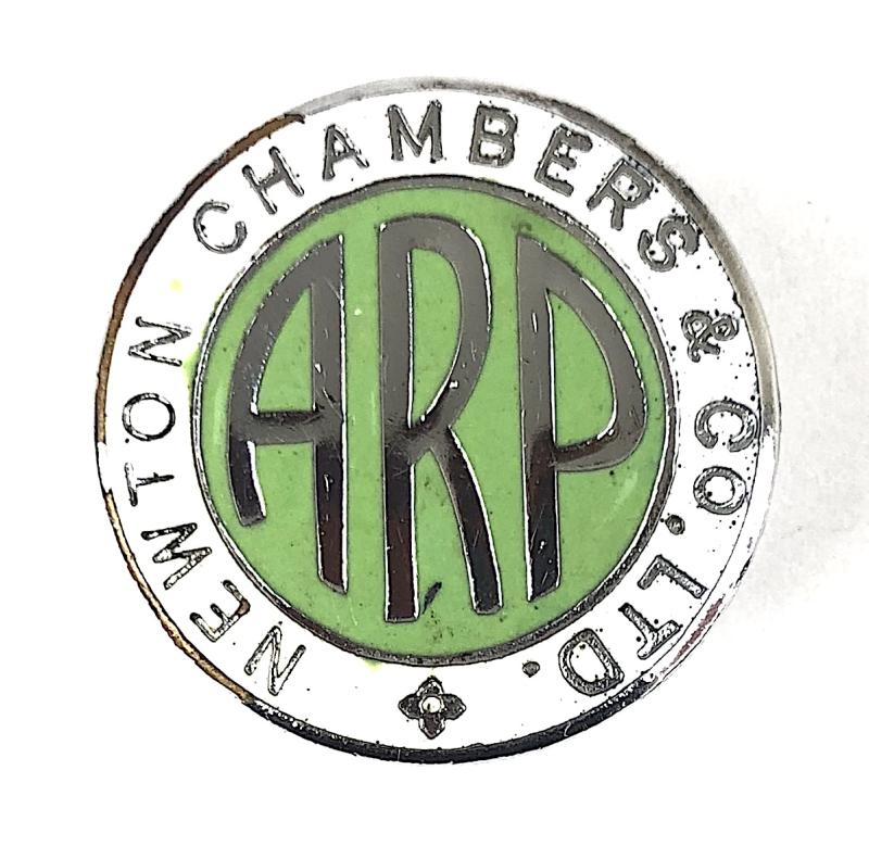 Newton Chambers & Co ARP air raid precauctions badge Churchill Tanks