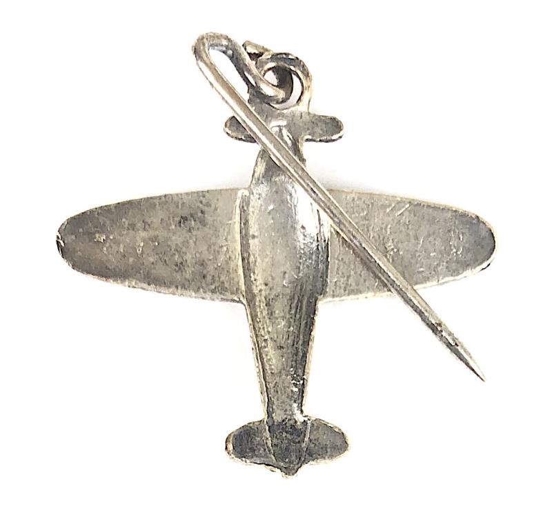 WW2 Spitfire fighter plane enamel fundraising badge
