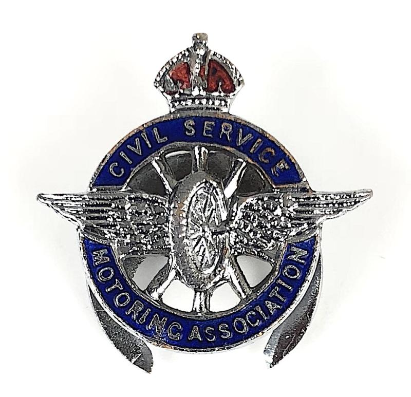 Civil Service Motoring Association membership lapel badge