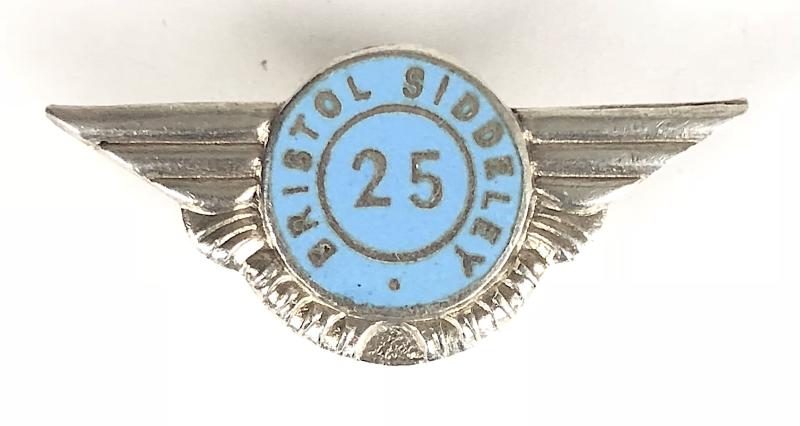 Bristol Siddeley Aircraft Engines silver Hm 1959 25 year service badge