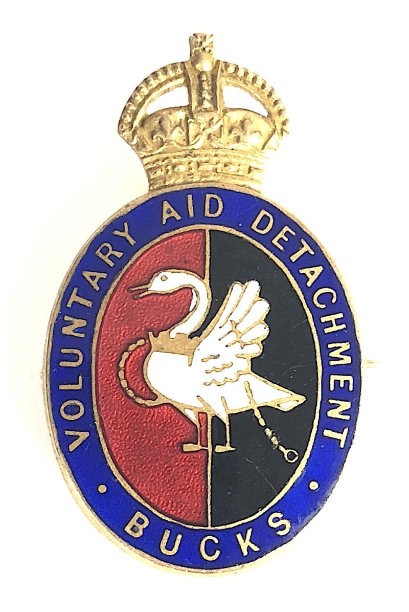 WW1 Voluntary Aid Detachment Bucks VAD badge
