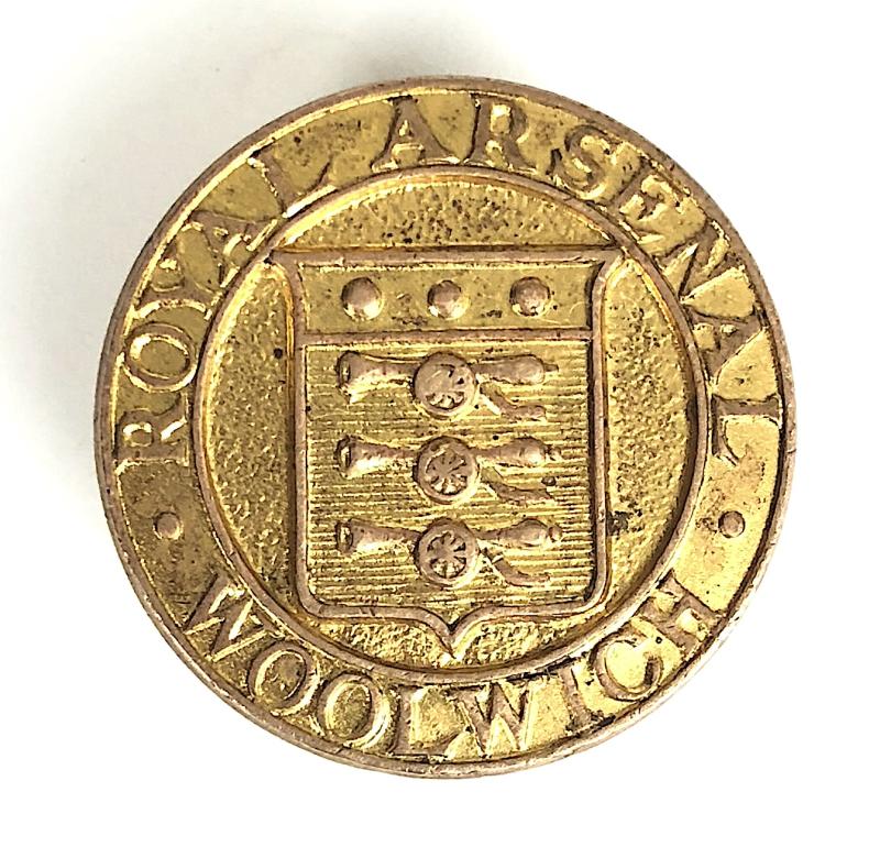 Royal Arsenal Woolwich Royal Ordnance Factory officially numbered badge
