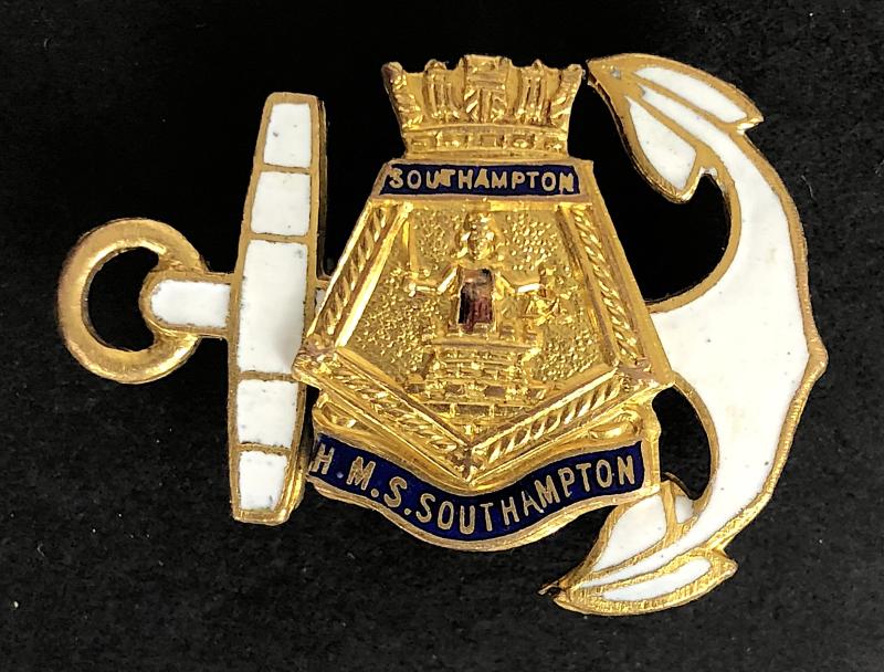 Royal Navy HMS Southampton Ships Crest Anchor Badge