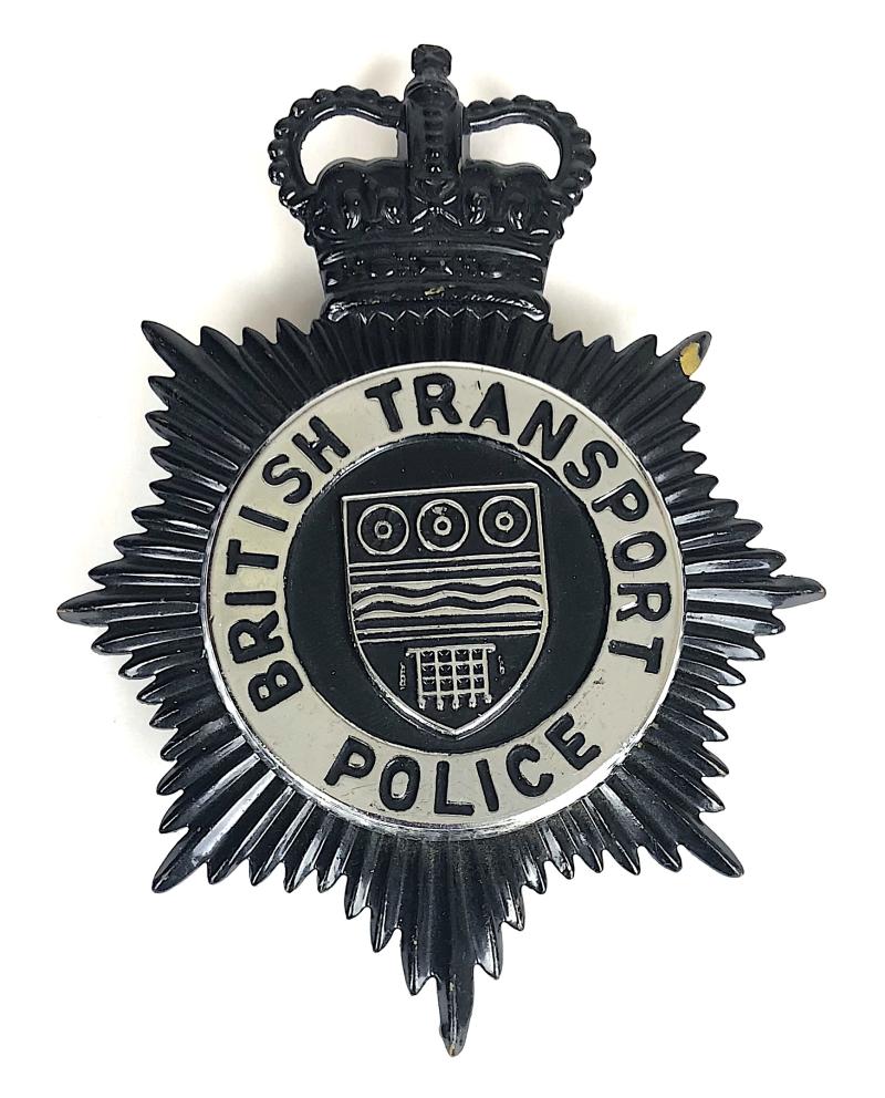 British Transport Police railway helmet plate badge c1962 - 1970