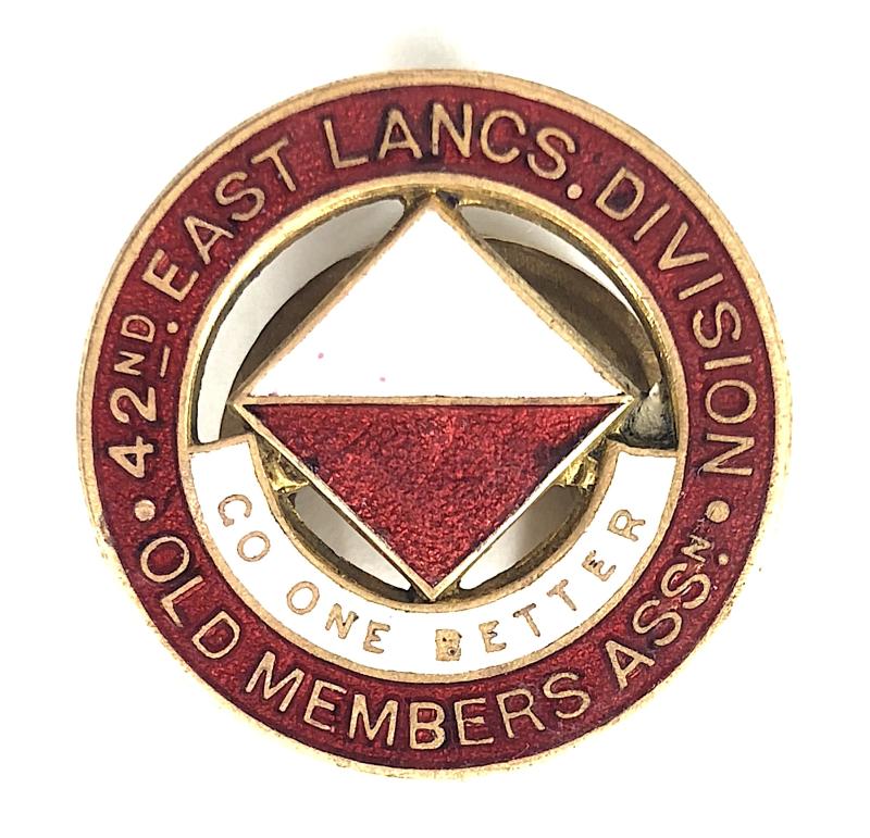 42nd East Lancashire Division Formation Sign Old Members Association Badge