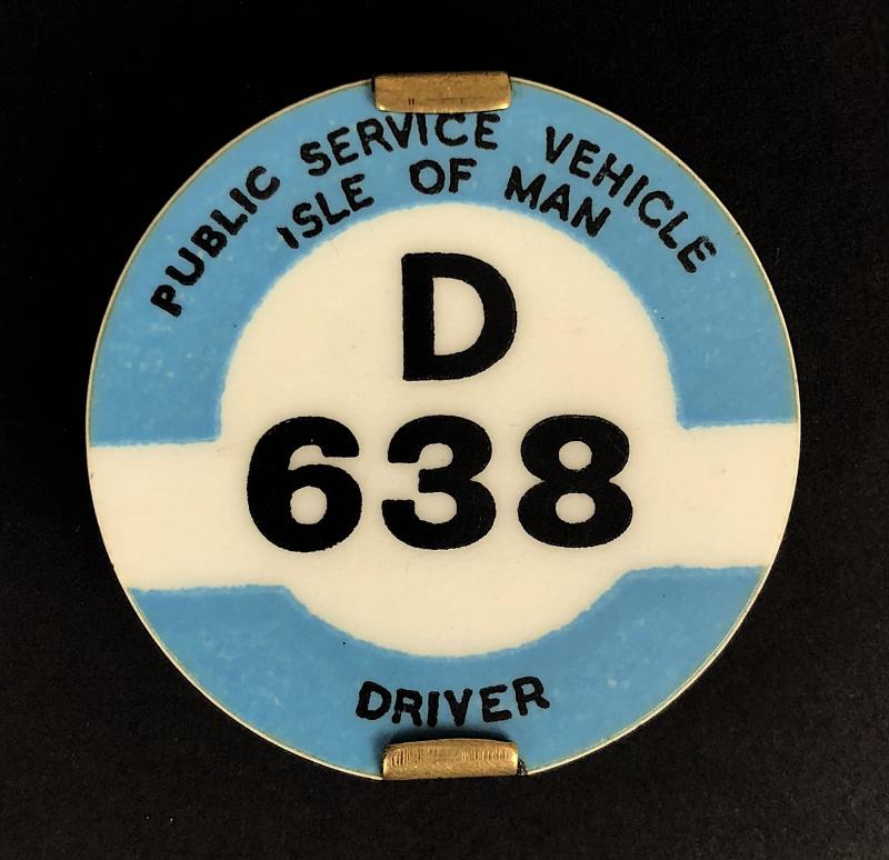Public Service Vehicle Isle of Man Area Bus Driver PSV licensing badge