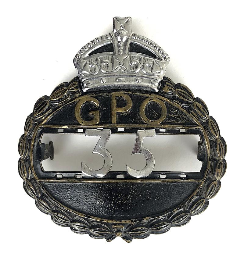 General Post Office GPO postmans cap badge pre 1953
