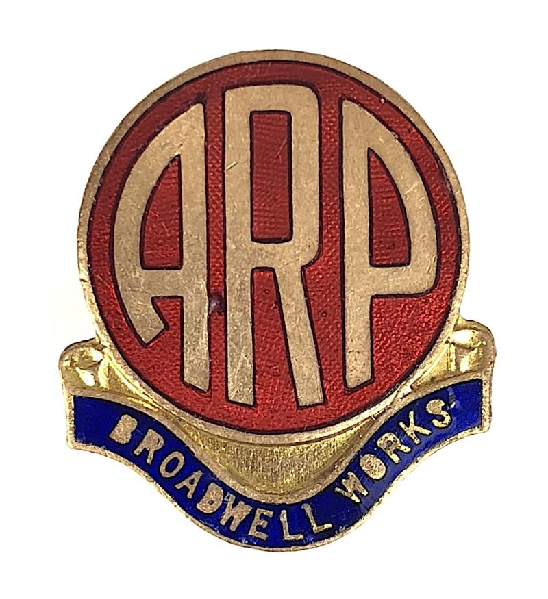 ARP Broadwell Works air raid precautions warden's badge