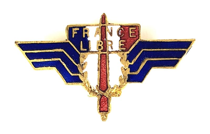 WW2 Free French Forces FRANCE LIBRE supporters pin badge