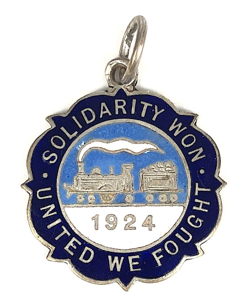 1924 Strike ASLEF & MC railway trade union badge
