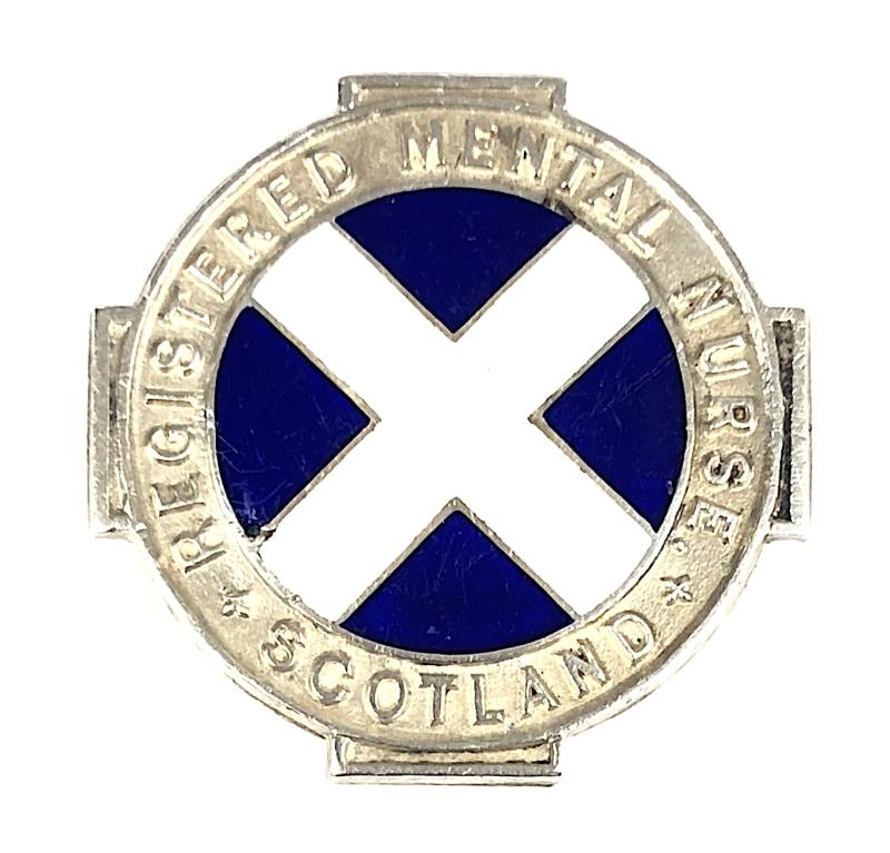 Registered Mental Nurse Scotland 1957 Hm silver RMN badge