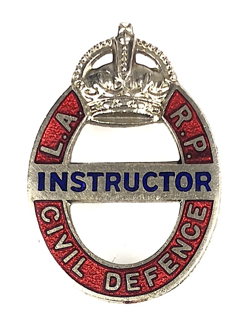 WW2 Local Air Raid Precautions LARP Civil Defence Instructor Badge