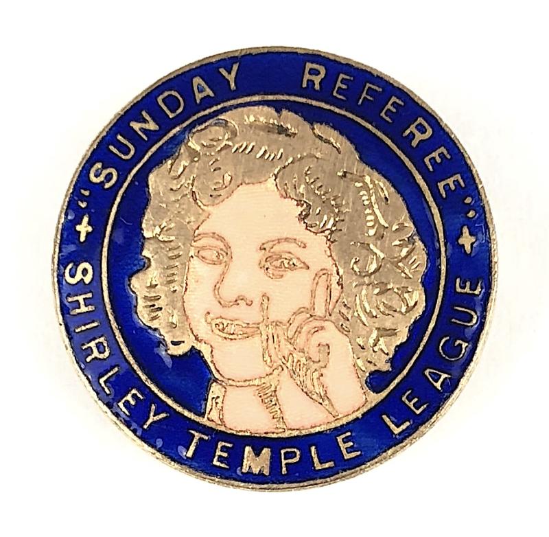 Sunday Referee Newspaper Shirley Temple League Badge by Roden London
