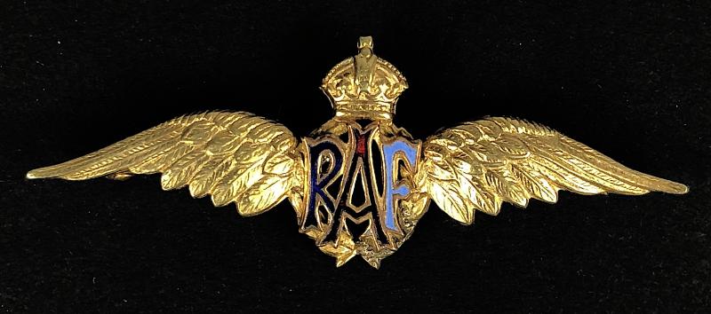 Royal Air Force Pilot's Wing RAF wartime sweetheart brooch