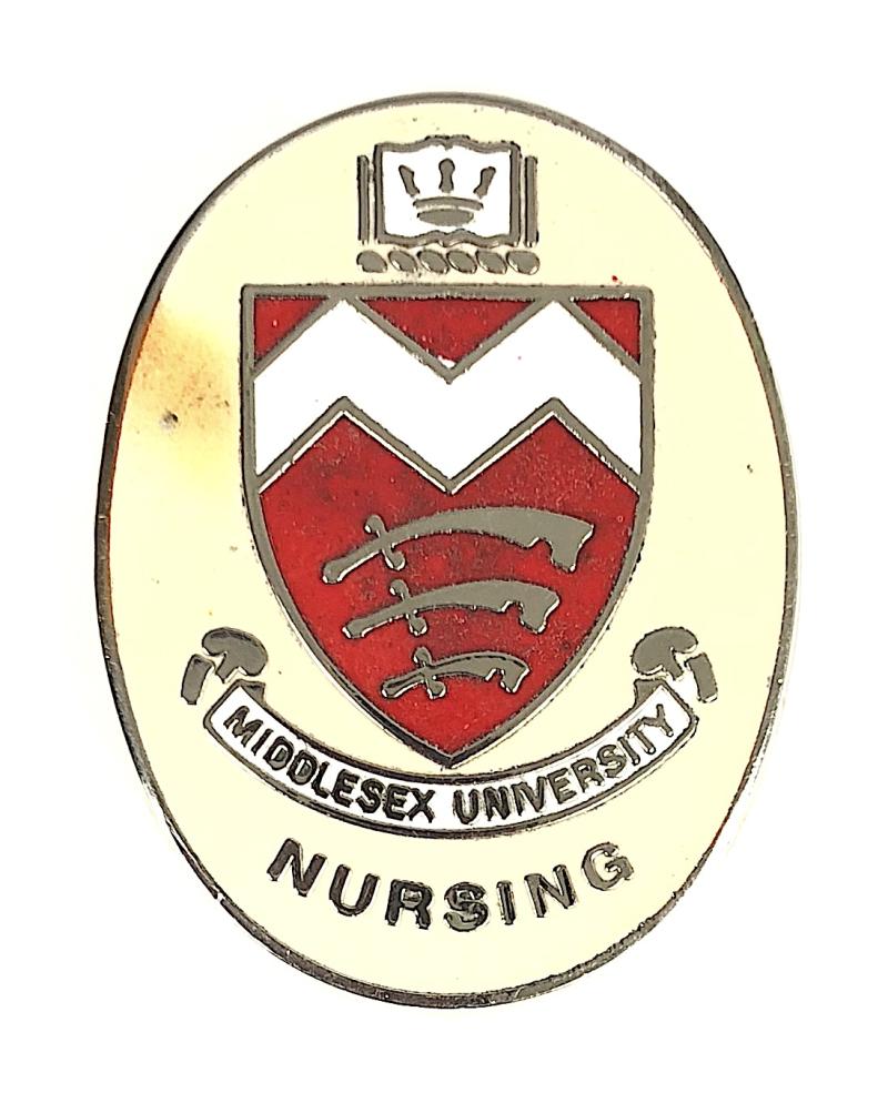 Middlesex University London Nursing pin badge